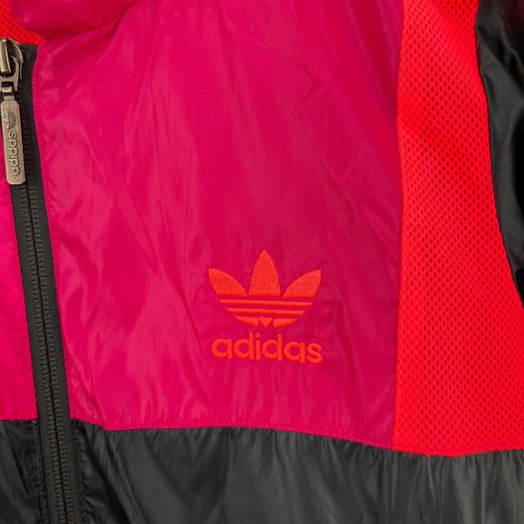 ADIDAS Two Tone Hot Pink Full Zip Up Track Jacket Size S - Picture 4 of 6